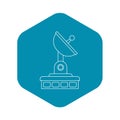 Satellite communication station icon outline style