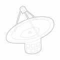 Satellite communication station icon outline style