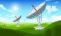 Satellite Communication Towers Composition