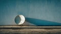 satellite dish against blue wall Royalty Free Stock Photo
