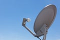 Satellite Dish Antenna with blue gradient sky Royalty Free Stock Photo