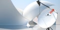 Satellite dish antenna 3d illustration