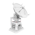 Satellite Dish Antenna Isolated Royalty Free Stock Photo