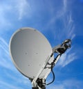 Satellite Dish Antenna Over Blue Sky
