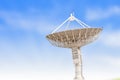 satellite dish antenna radar big size isolated on blue sky background Royalty Free Stock Photo