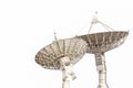 satellite dish antenna radar big size isolated on white background Royalty Free Stock Photo