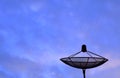 Satellite Dish Antenna Receiver on Blue Sky