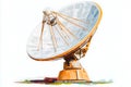 Satellite Dish Antenna on a White Background Royalty Free Stock Photo