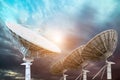 satellite dish antennas Royalty Free Stock Photo