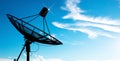 Satellite dish antennas under sky Royalty Free Stock Photo