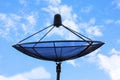 Satellite dish antennas under sky Royalty Free Stock Photo