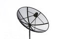 Satellite dish and cable communication technology network. Royalty Free Stock Photo