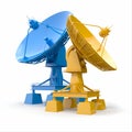 Satellite dish. Communiation. Royalty Free Stock Photo