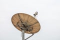 Satellite dish communications view Royalty Free Stock Photo