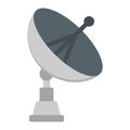 Satellite Dish flat icon, antenna and radar Royalty Free Stock Photo