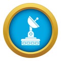 Satellite dish icon blue vector isolated Royalty Free Stock Photo