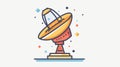 Satellite Dish Icon for Effective Communication Technology Solutions Royalty Free Stock Photo