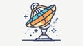 Satellite Dish Icon for Effective Communication Technology Solutions Royalty Free Stock Photo