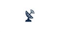 Satellite Dish Icon - Signal Transmission and Communication Technology Royalty Free Stock Photo