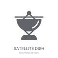 Satellite dish icon. Trendy Satellite dish logo concept on white Royalty Free Stock Photo