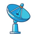 Satellite Dish Illustration Vector Design for Communication and Broadcasting Royalty Free Stock Photo