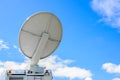 Satellite Dish on Mobile DSNG on Blue Sky Royalty Free Stock Photo