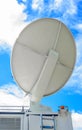 Satellite Dish on Mobile DSNG on Blue Sky Royalty Free Stock Photo