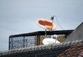 Satellite Dish on the roof of the house