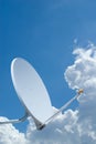 Satellite Dish Set Against A Blue Sky
