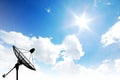 Satellite dish sky sun Royalty Free Stock Photo