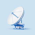 Satellite dish station, connection and radio
