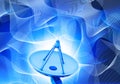 Satellite dish transmission data Royalty Free Stock Photo