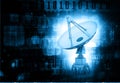 Satellite dish transmission data Royalty Free Stock Photo
