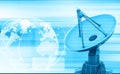 Satellite dish transmission data Royalty Free Stock Photo