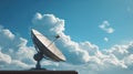 satellite dish under blue sky Royalty Free Stock Photo