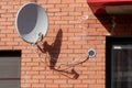 Satellite dish on the wall