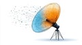 Satellite dish white isolate background Royalty Free Stock Photo