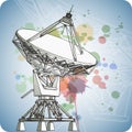 Satellite dishes antena - doppler radar Royalty Free Stock Photo