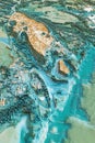 Satellite-generated 3D map of a flood-prone region with LiDAR data highlighting elevation drainage and water flow paths.