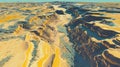 Satellite-generated GIS map of a dry canyon system with LiDAR data showcasing elevation and erosion patterns.