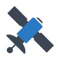 Satellite glyph colour vector icon Royalty Free Stock Photo
