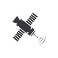 Satellite icon, transmission vector illustration