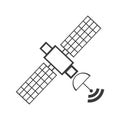 Satellite icon, transmission vector illustration