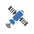 Satellite vector glyph colour icon Royalty Free Stock Photo