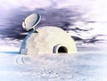 Satellite and igloo