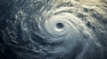 A satellite image showing a large storm system in the ships path prompting the crew to reroute and avoid potential Royalty Free Stock Photo