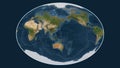 Mariana plate - global map. Fahey. Satellite