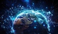 Satellite internet connects planet earth from space Creating using generative AI tools