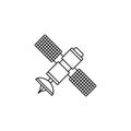 Satellite line icon, navigation and communication