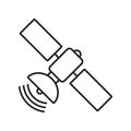 Satellite line icon, space satellite icon symbol. Royalty Free Stock Photo